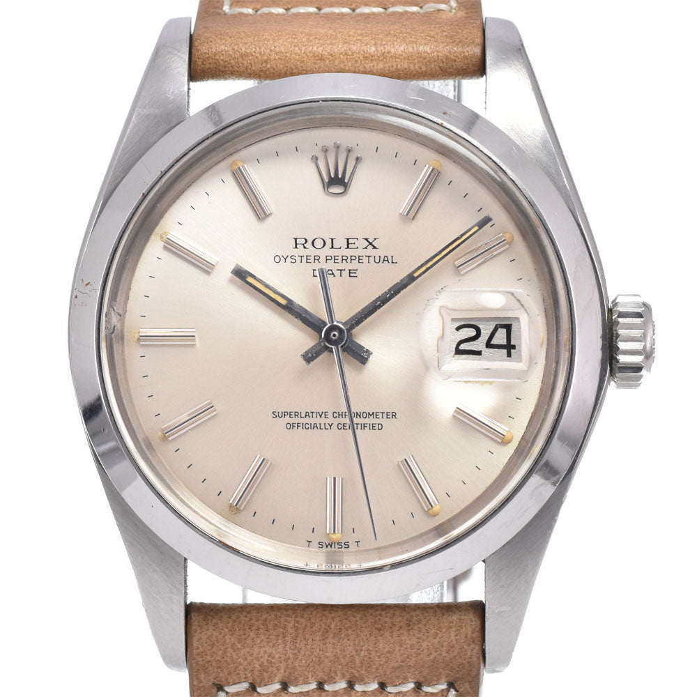 ROLEX Oyster perpetual date 1500 vintage Cal.1570 Silver Dial Automatic Men's
 Watch E#149801