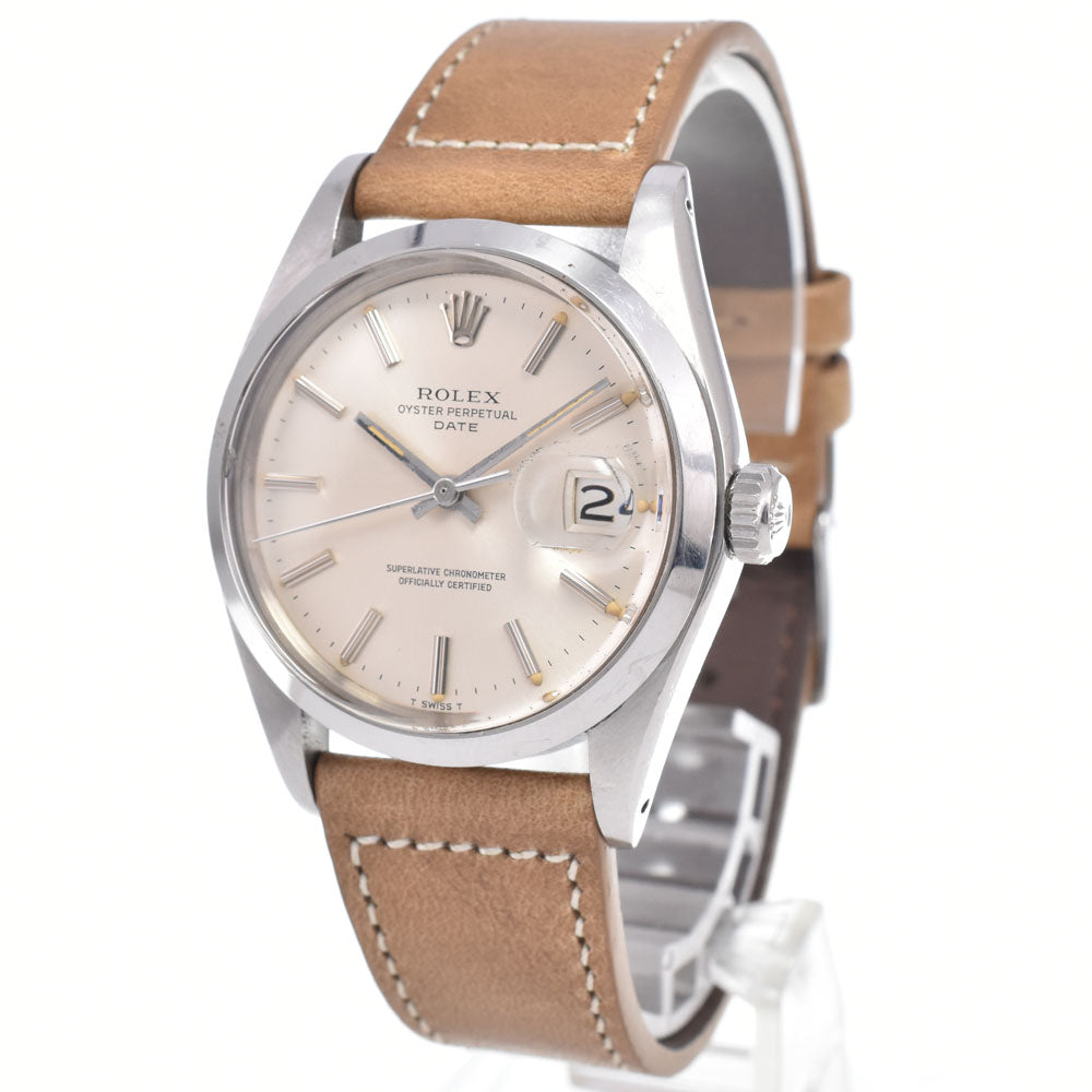 ROLEX Oyster perpetual date 1500 vintage Cal.1570 Silver Dial Automatic Men's
 Watch E#149801