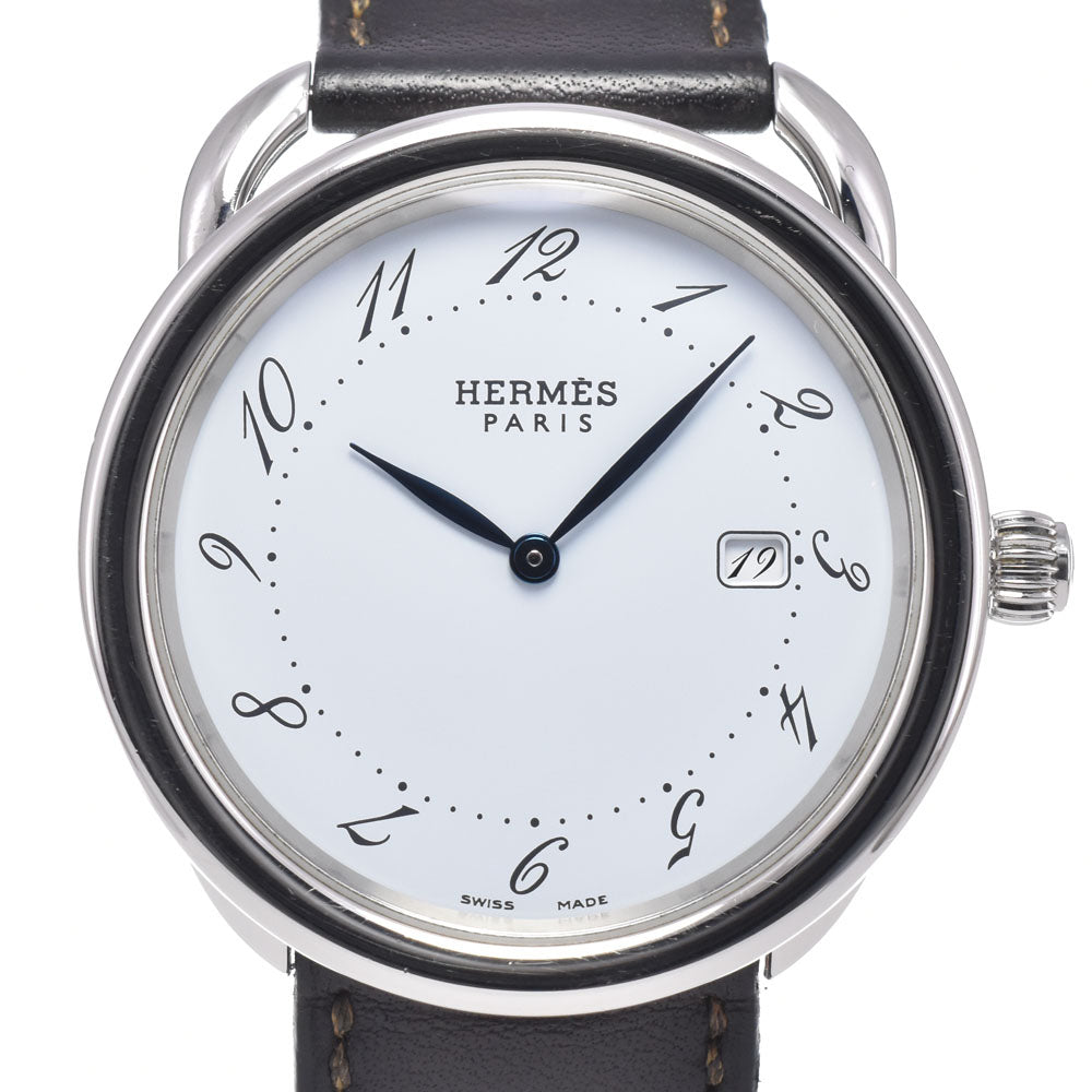 HERMES Arceau AR5.710 Date white Dial Quartz Men's
 Watch D#149807