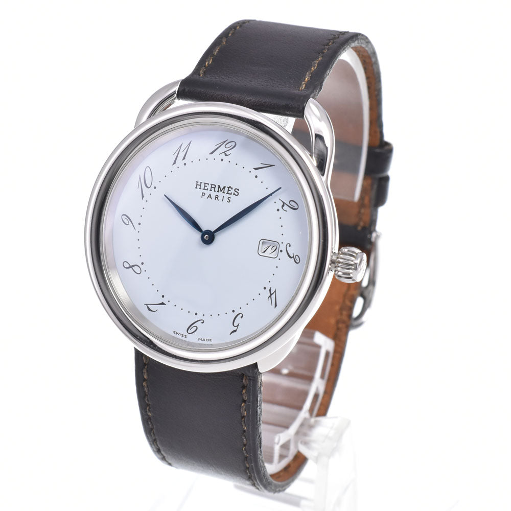 HERMES Arceau AR5.710 Date white Dial Quartz Men's
 Watch D#149807