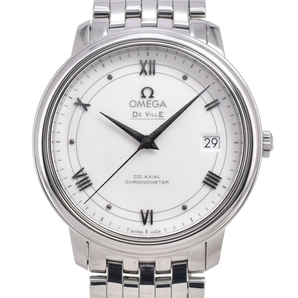 with paper OMEGA De Ville Prestige 424.10.37.20.04.001 Date CO-AXIAL white Dial Automatic Men's
 Watch D#149808