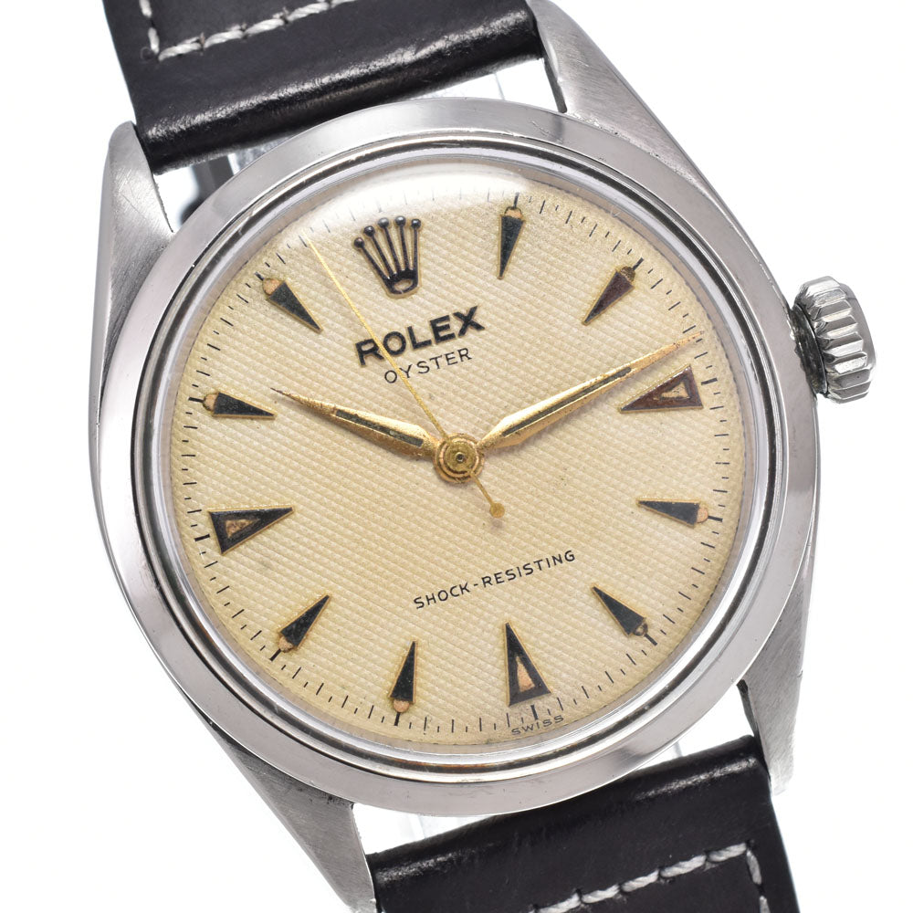 ROLEX Oyster 6480 vintage Cal.1210 Ivory Dial Hand Winding Men's
 Watch E#149811