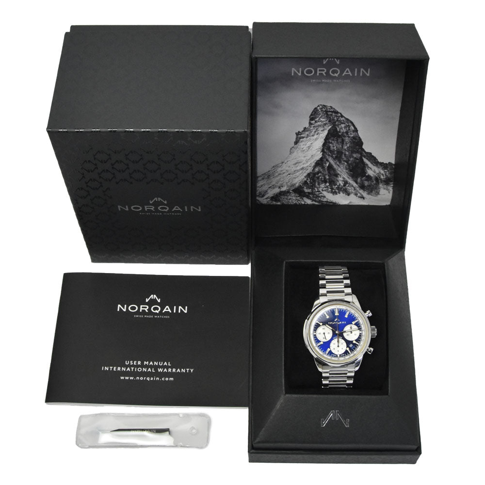 with paper NORQAIN Freedom N2201S22C/A221/201SG Chronograph blue Dial Automatic Men's
 Watch E#149815