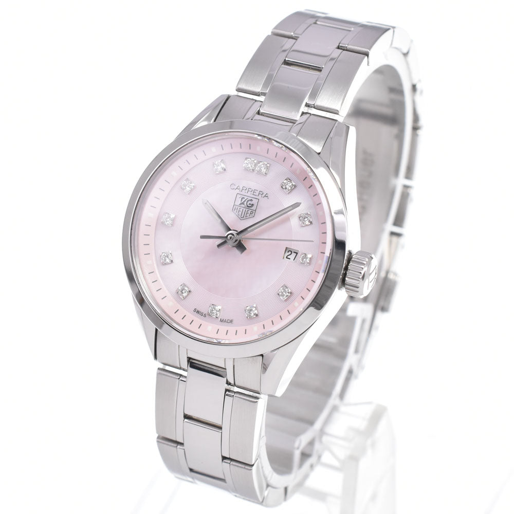 TAG HEUER Carrera Lady WV1417.BA0793 13P Diamond Pink shell Dial Quartz Ladies
 Watch E#149818