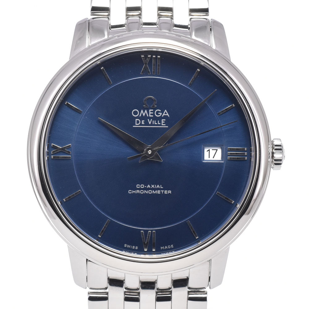 with paper OMEGA De Ville Prestige 424.10.40.20.03.001 Date CO-AXIAL blue Dial Automatic Men's
 Watch D#149824