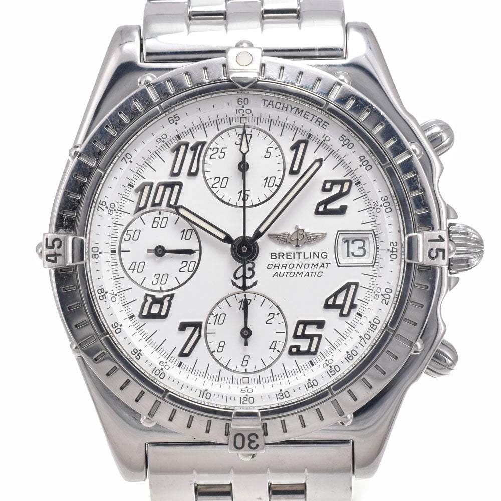 BREITLING Chronomat Date A13050.1 Date Chronograph white Dial Automatic Men's
 Watch I#149832