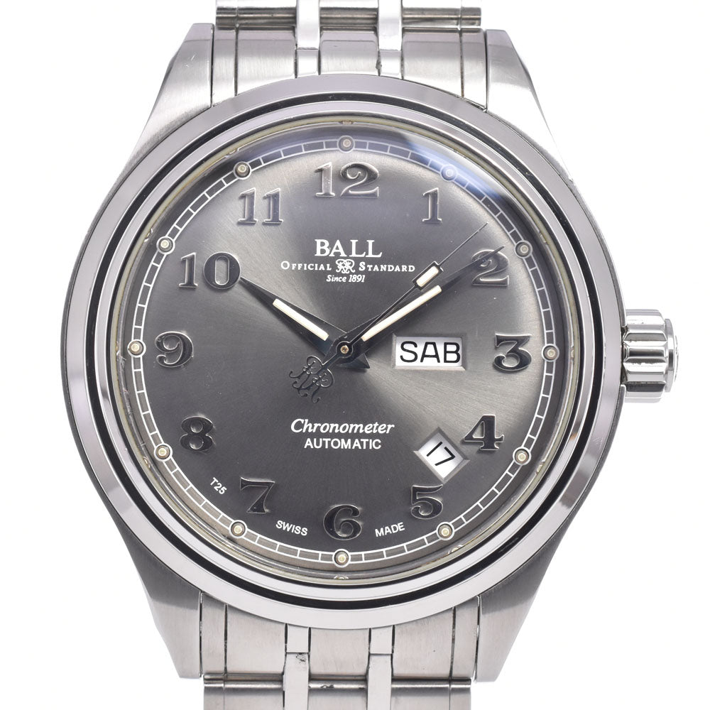 BALLWATCH Trainmaster Cleveland NM1058D-SCJ-GY Day date gray Dial Automatic Men's
 Watch E#149833