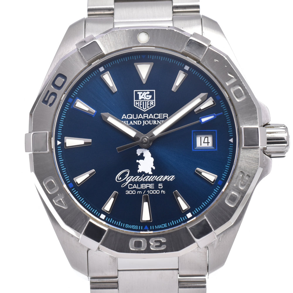 TAG HEUER Aqua Racer 300m WAY2117 Ogasawara Islands World Heritage blue Dial Automatic Men's
 Watch D#149834