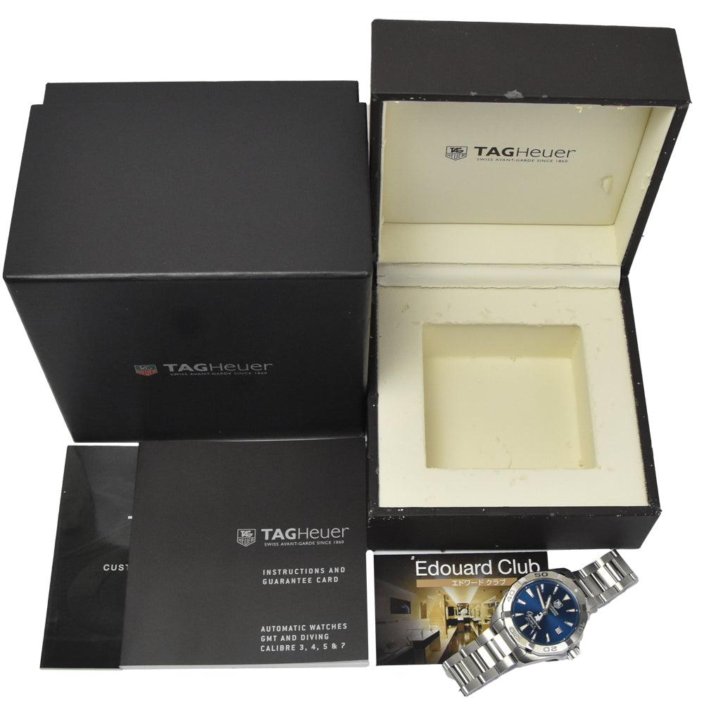 TAG HEUER Aqua Racer 300m WAY2117 Ogasawara Islands World Heritage blue Dial Automatic Men's
 Watch D#149834