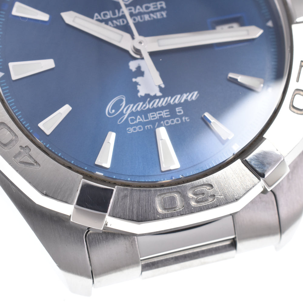 TAG HEUER Aqua Racer 300m WAY2117 Ogasawara Islands World Heritage blue Dial Automatic Men's
 Watch D#149834