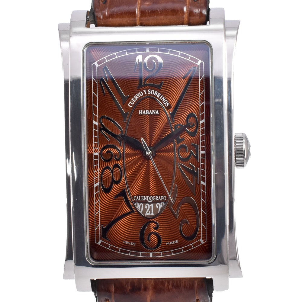CUERVO Y SOBRINOS Havana Prominente A1012 Brown Dial Automatic Men's
 Watch E#149842