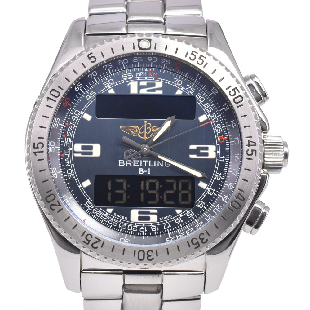 BREITLING B-1 A68362 Digital / analog blue Dial Quartz Men's
 Watch E#149845