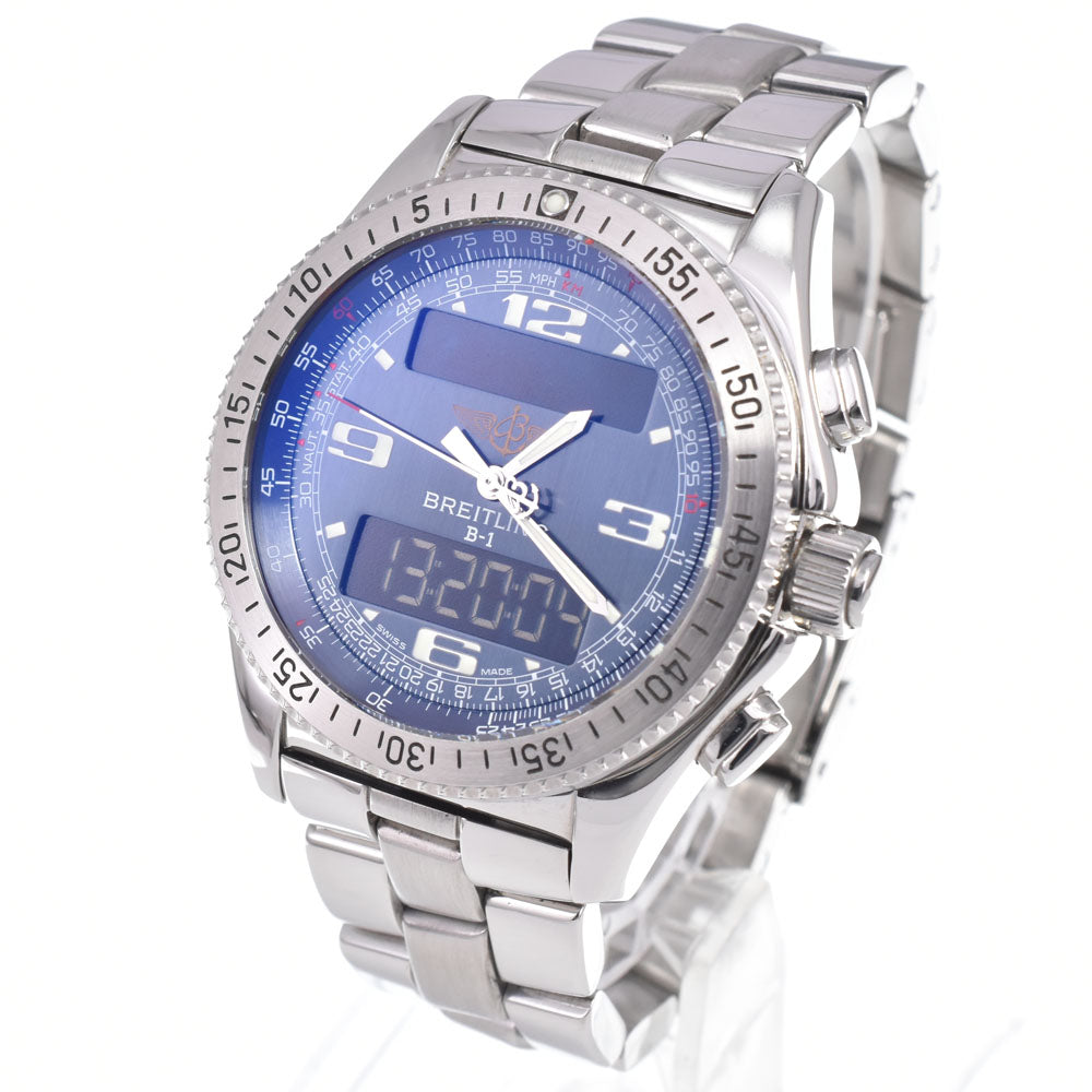 BREITLING B-1 A68362 Digital / analog blue Dial Quartz Men's
 Watch E#149845