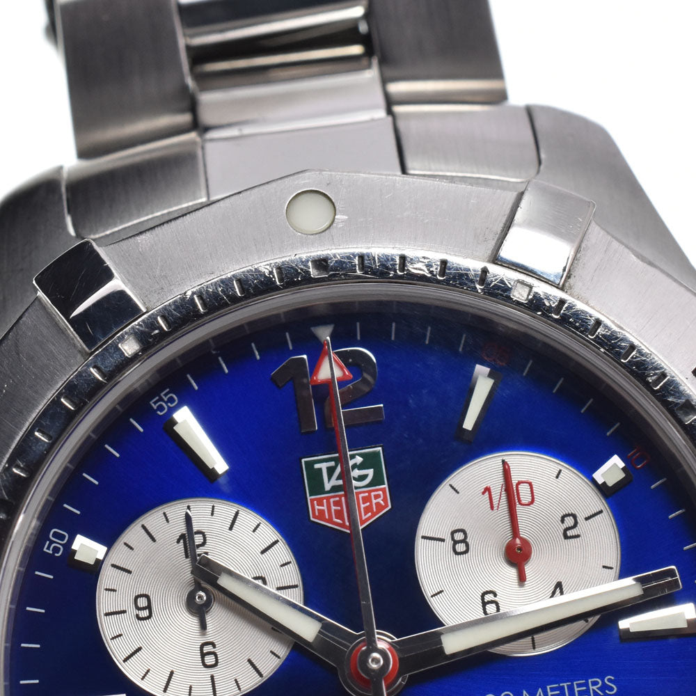 TAG HEUER Aqua racer CAF1112 Chronograph Date blue Dial Quartz Men's
 Watch E#149847