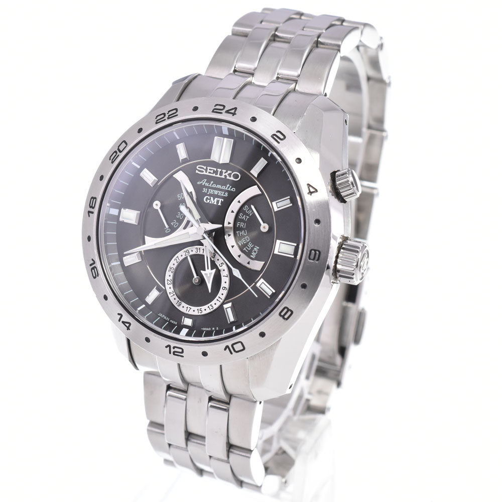 with paper SEIKO Mechanical gmt SARN001/4S36-00A0 Shizukuishi High-end Watch Workshop black Dial Automatic Men's
 Watch E#149851