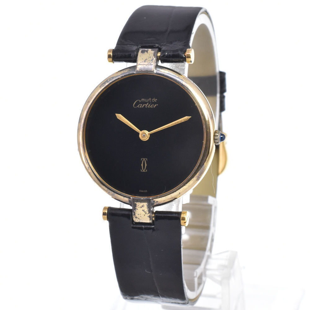 CARTIER Must Vendome black Dial Quartz Ladies
 Watch K#149854