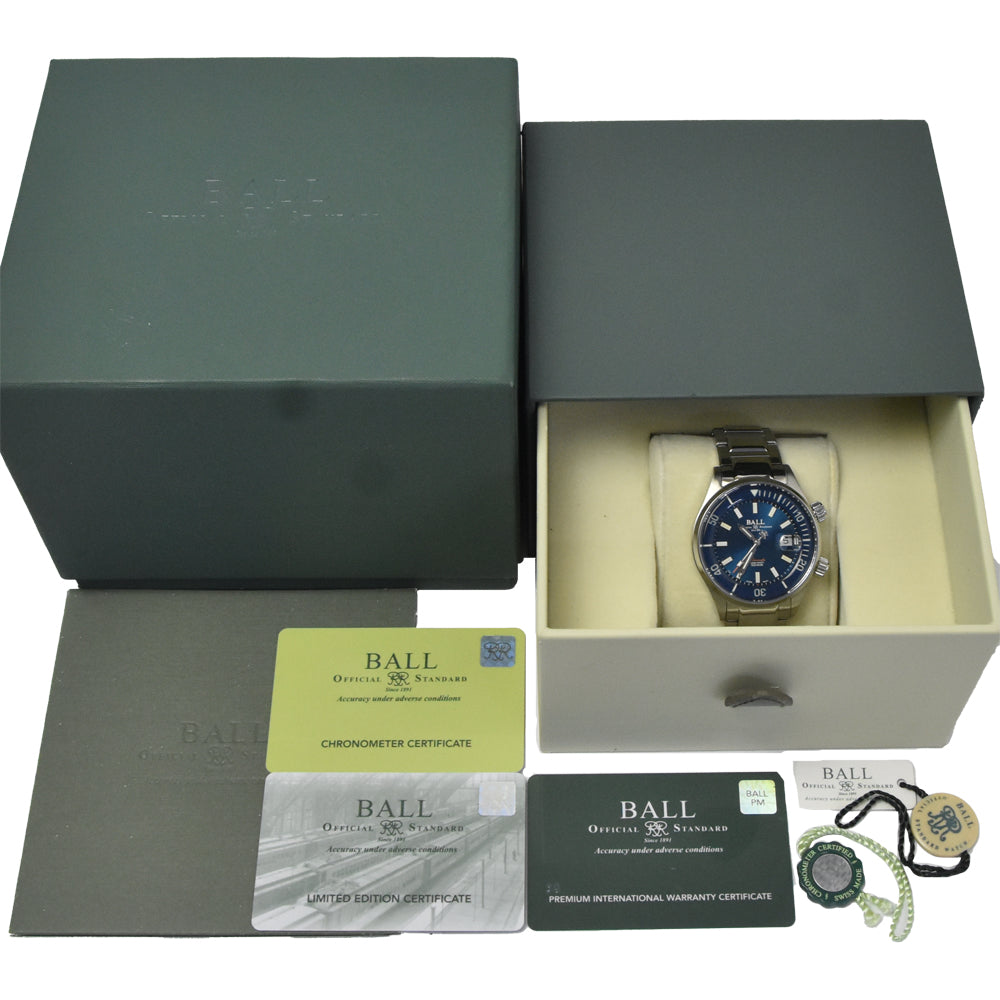 with paper BALLWATCH Engineer Master Diver Chronometer DM2280A-S1CJ-BER 1000 world limited blue Dial Automatic Men's
 Watch D#149855