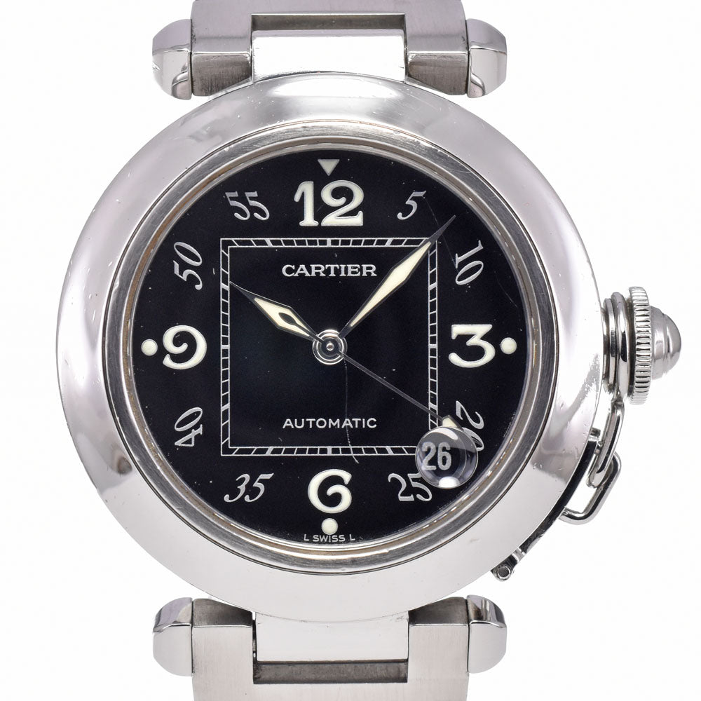 with paper CARTIER Pasha C W31043M7 Date black Dial Automatic Unisex
 Watch G#149858