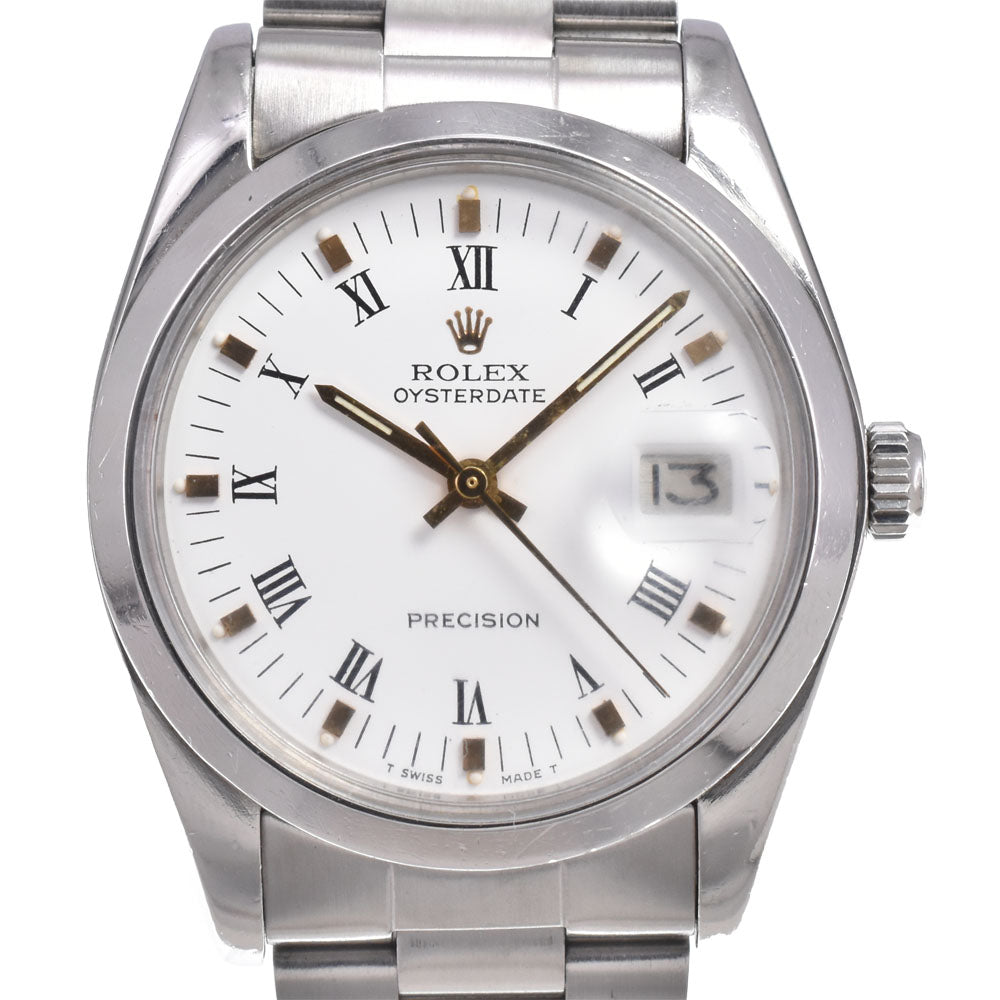 ROLEX Oyster Date Precision 6694 white Dial Hand Winding Men's
 Watch O#149867
