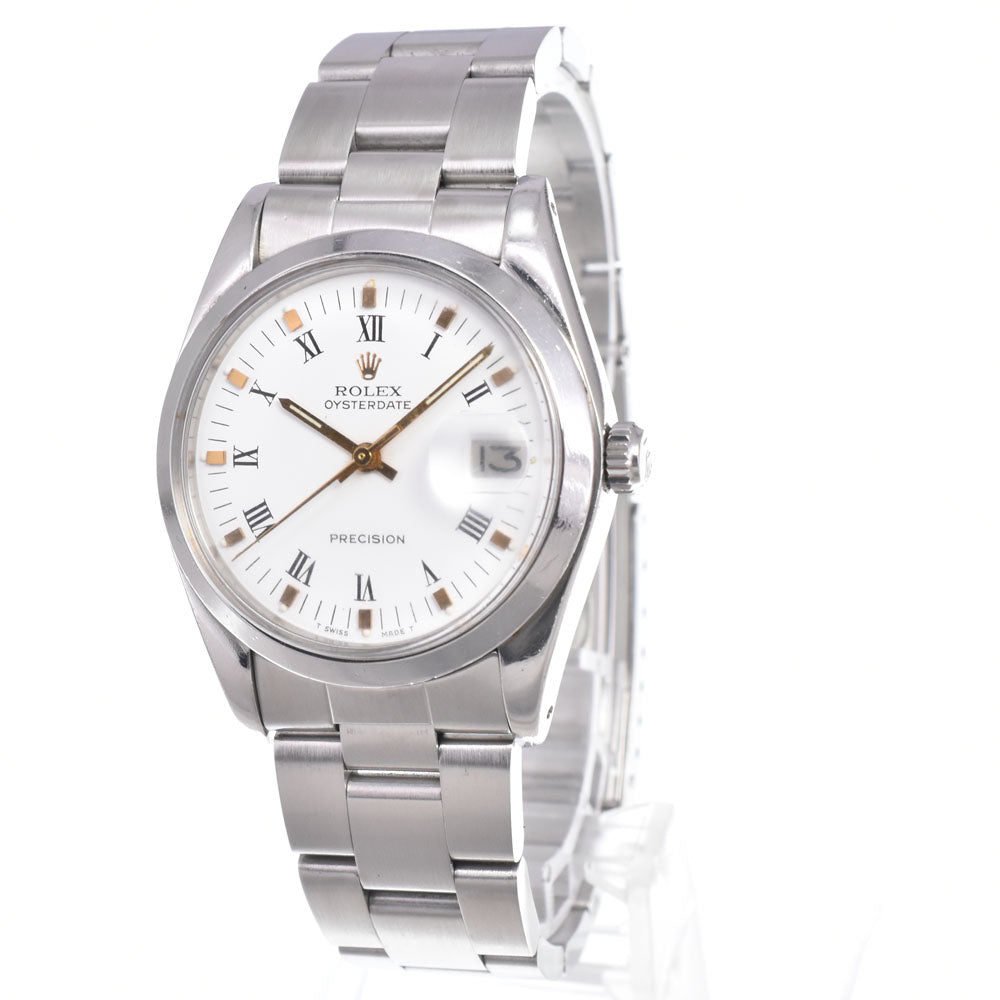 ROLEX Oyster Date Precision 6694 white Dial Hand Winding Men's
 Watch O#149867