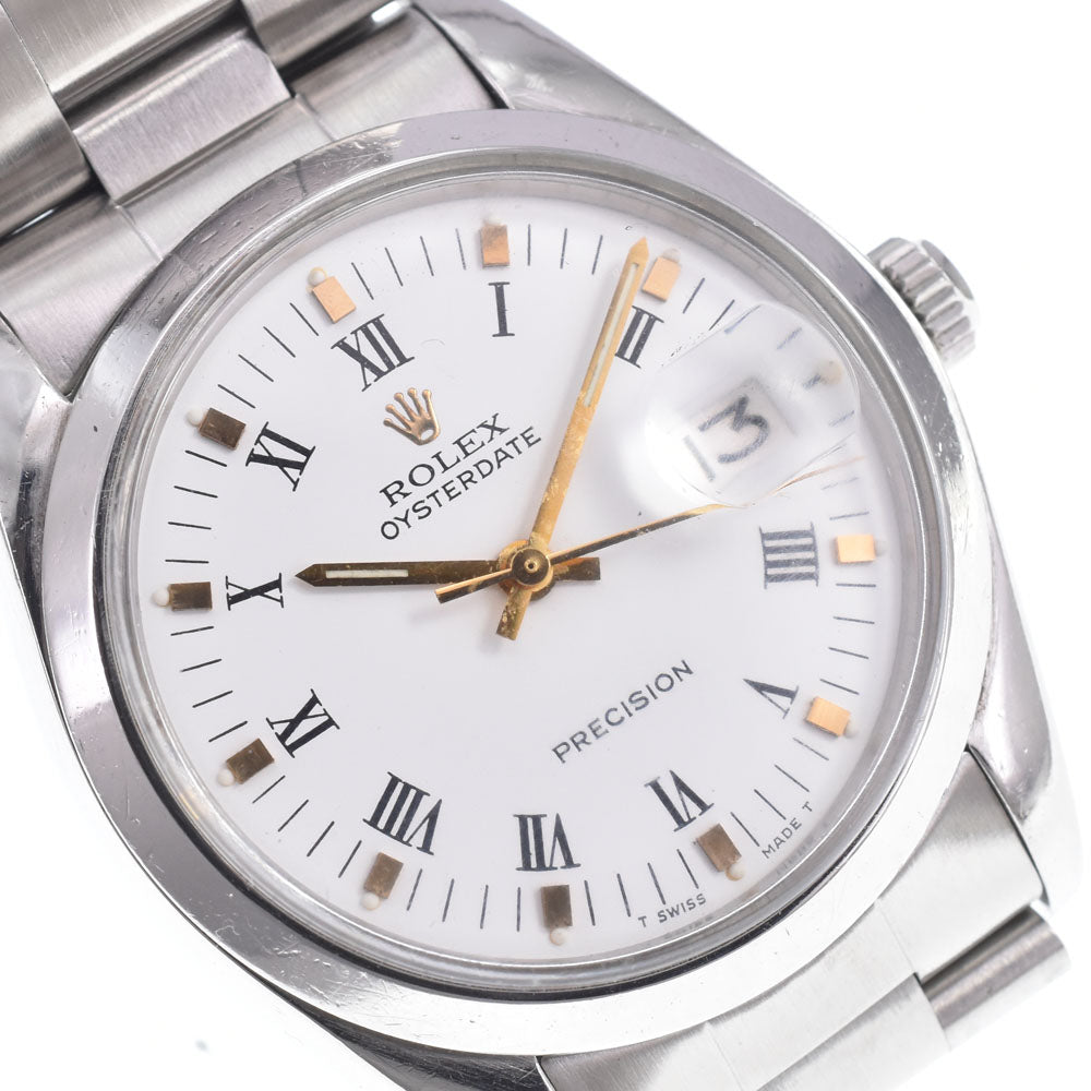ROLEX Oyster Date Precision 6694 white Dial Hand Winding Men's
 Watch O#149867