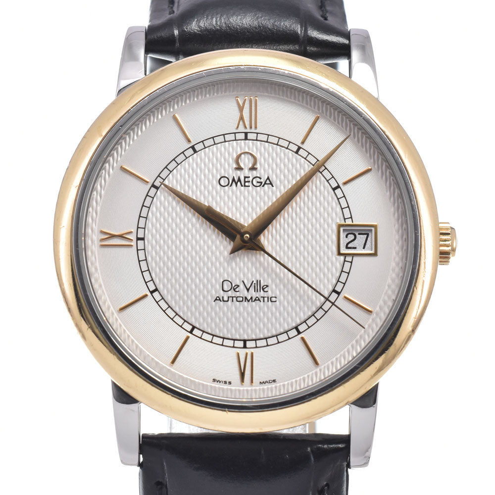 with paper OMEGA De Ville Prestige 7704.31.01 Date YG bezel Silver Dial Automatic Men's
 Watch G#149868