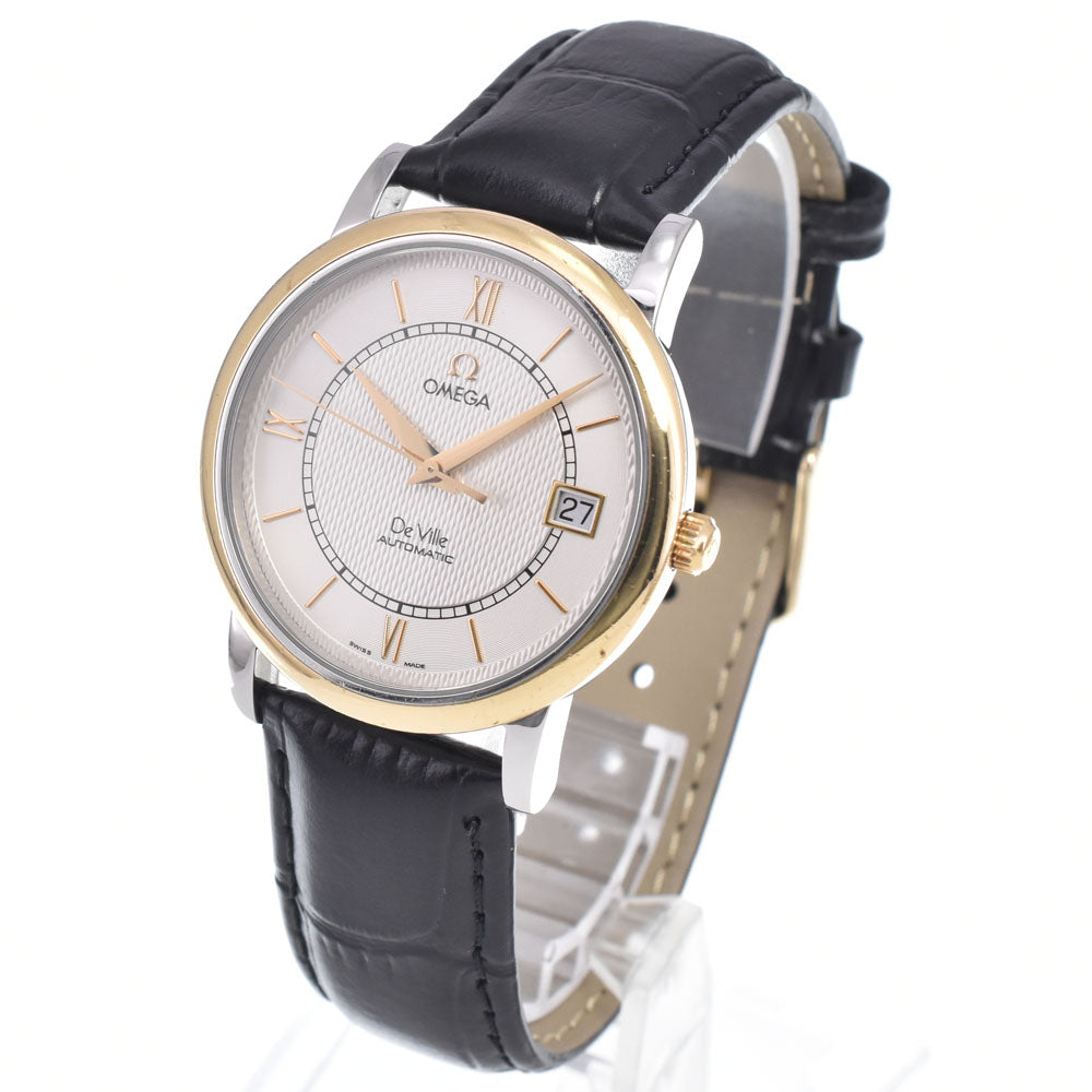 with paper OMEGA De Ville Prestige 7704.31.01 Date YG bezel Silver Dial Automatic Men's
 Watch G#149868