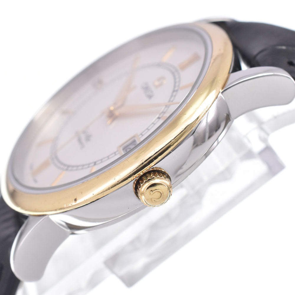 with paper OMEGA De Ville Prestige 7704.31.01 Date YG bezel Silver Dial Automatic Men's
 Watch G#149868