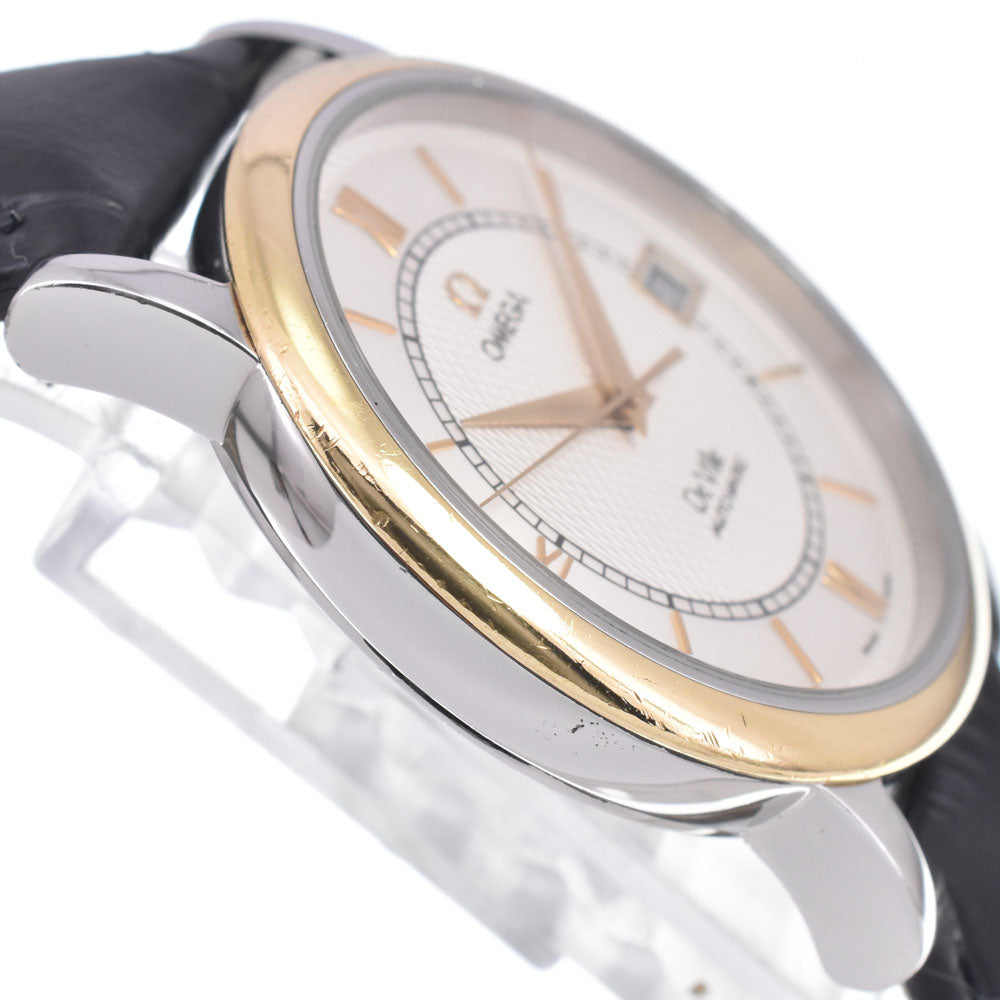 with paper OMEGA De Ville Prestige 7704.31.01 Date YG bezel Silver Dial Automatic Men's
 Watch G#149868