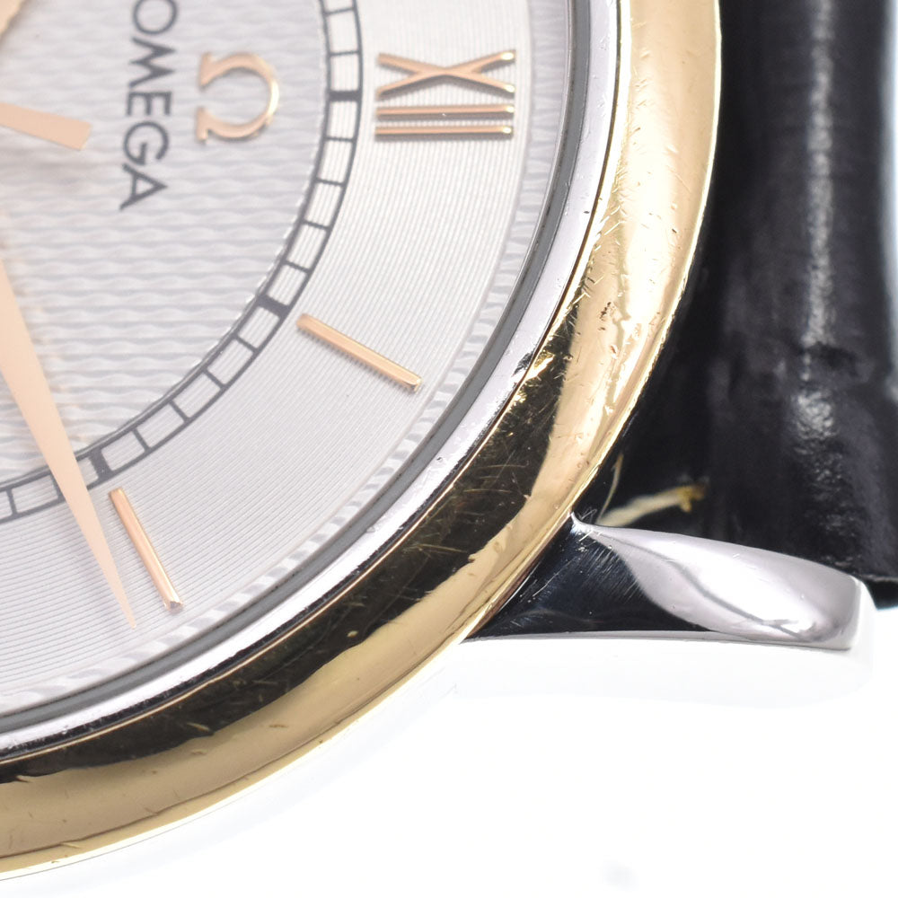with paper OMEGA De Ville Prestige 7704.31.01 Date YG bezel Silver Dial Automatic Men's
 Watch G#149868