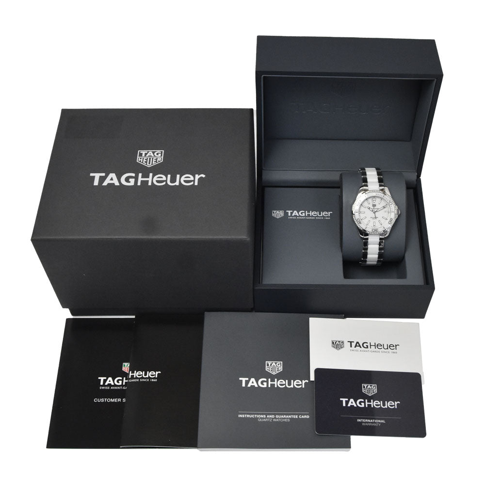 with paper TAG HEUER Aqua racer WAY131H white Dial Quartz Ladies
 Watch M#149880