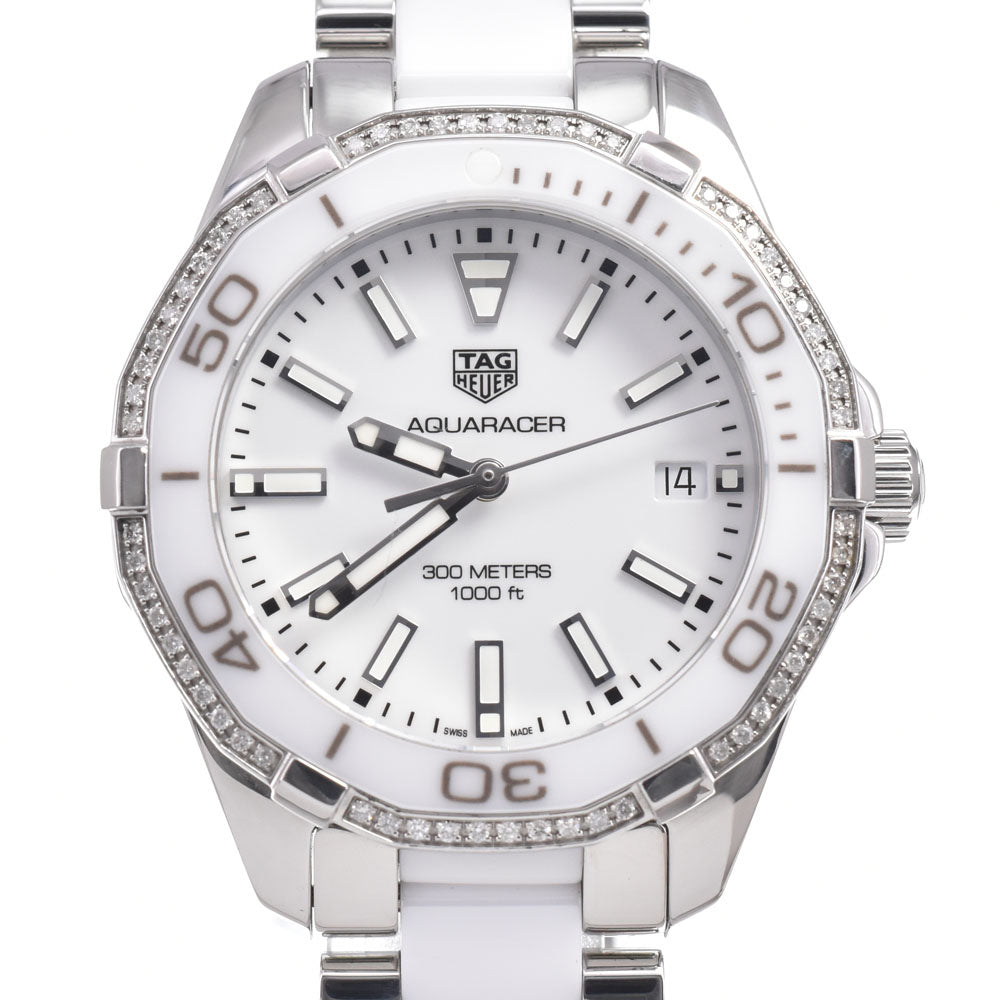 with paper TAG HEUER Aqua racer WAY131H white Dial Quartz Ladies
 Watch M#149880