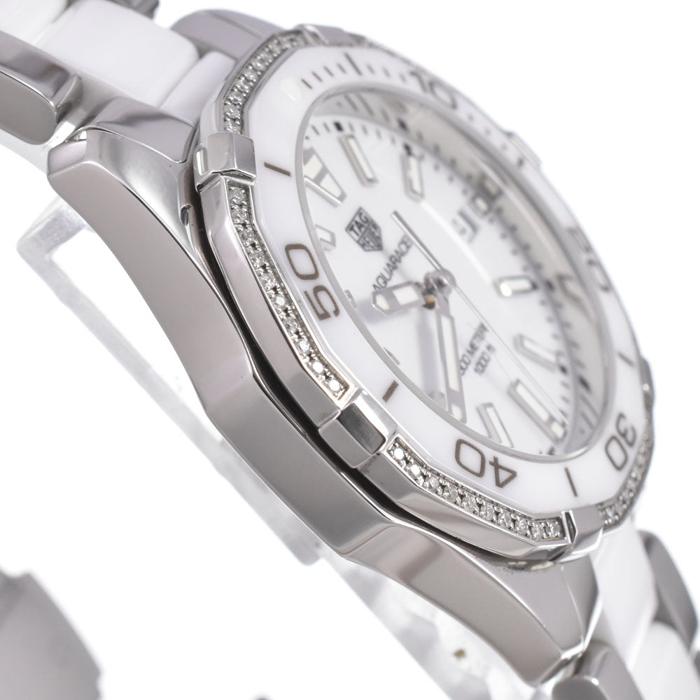 with paper TAG HEUER Aqua racer WAY131H white Dial Quartz Ladies
 Watch M#149880