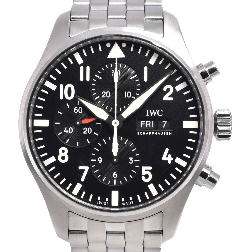 IWC SCHAFFHAUSEN Pilot watch IW377710 Chronograph black Dial Automatic Men's
 Watch G#149881