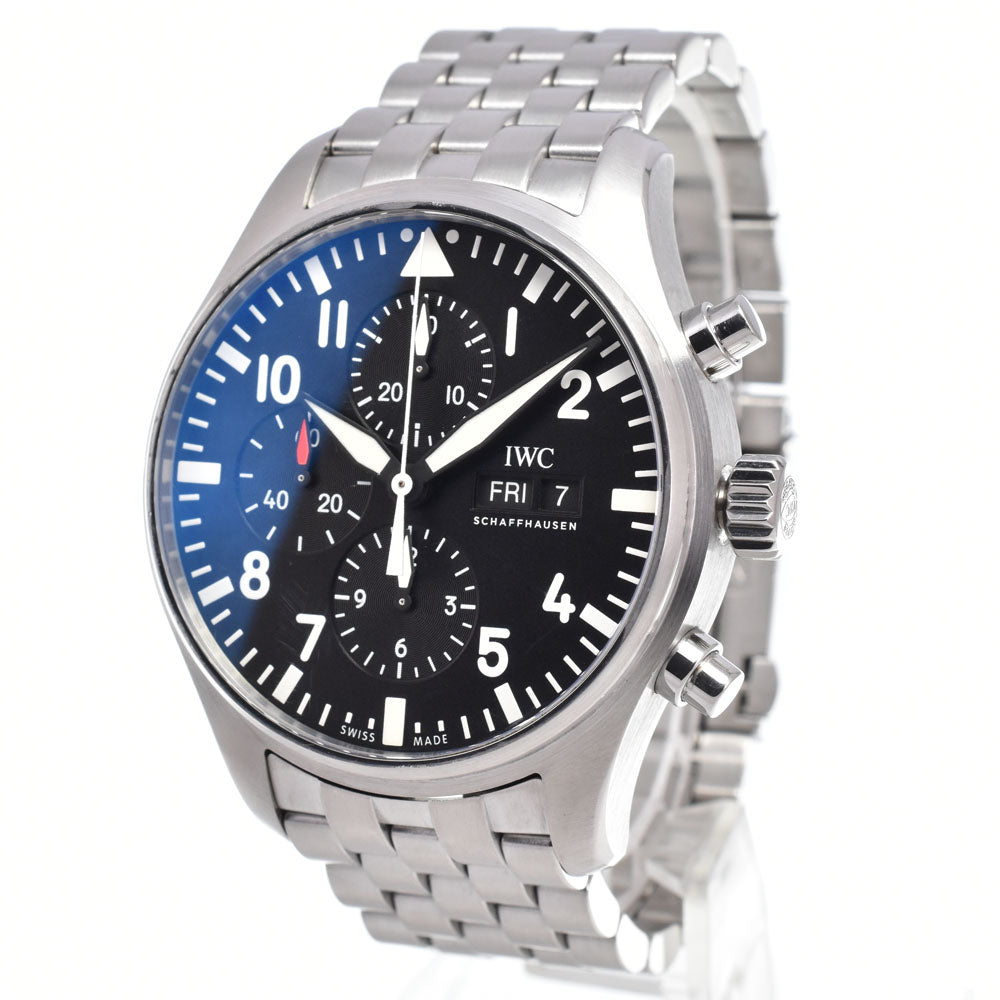 IWC SCHAFFHAUSEN Pilot watch IW377710 Chronograph black Dial Automatic Men's
 Watch G#149881