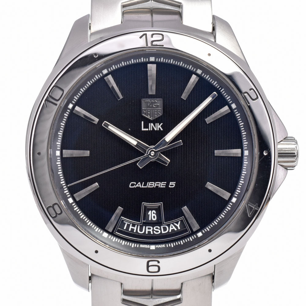 with paper TAG HEUER Link caliber 5 WAT2010.BA0951 Day date black Dial Automatic Men's
 Watch G#149886