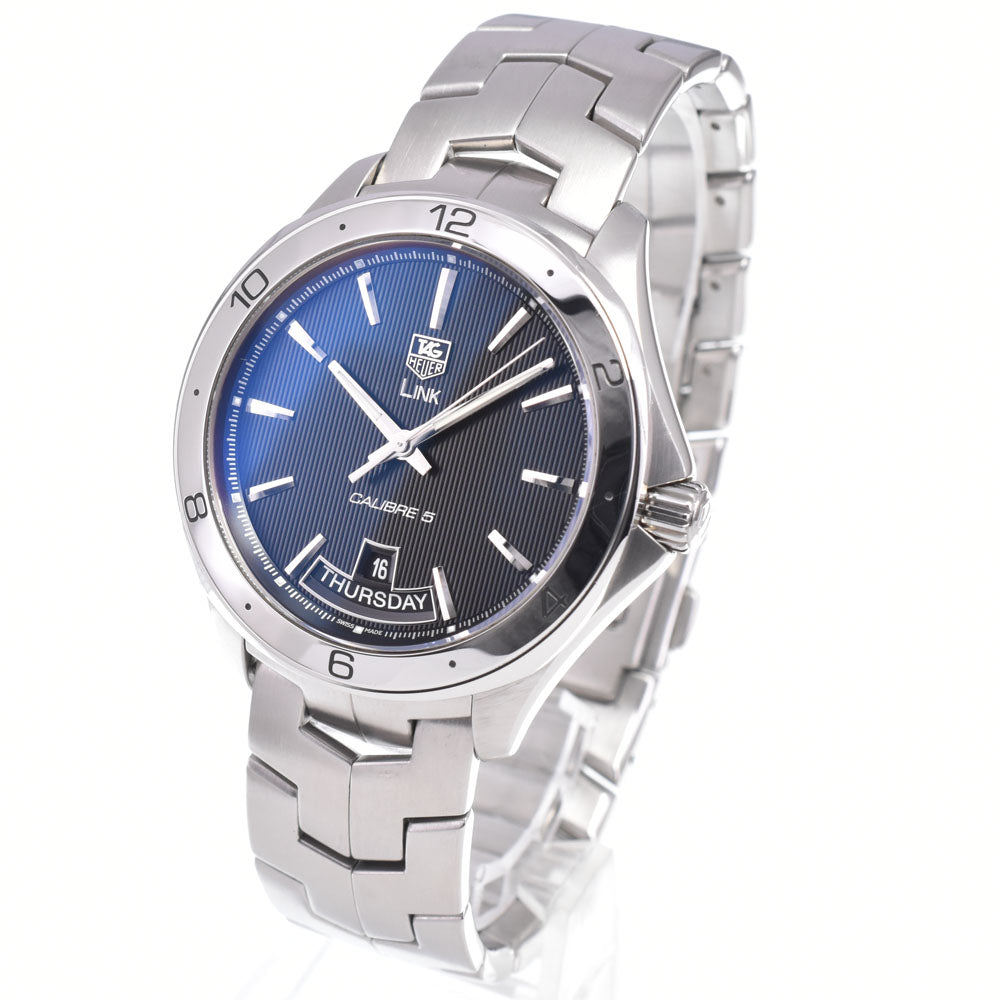 with paper TAG HEUER Link caliber 5 WAT2010.BA0951 Day date black Dial Automatic Men's
 Watch G#149886