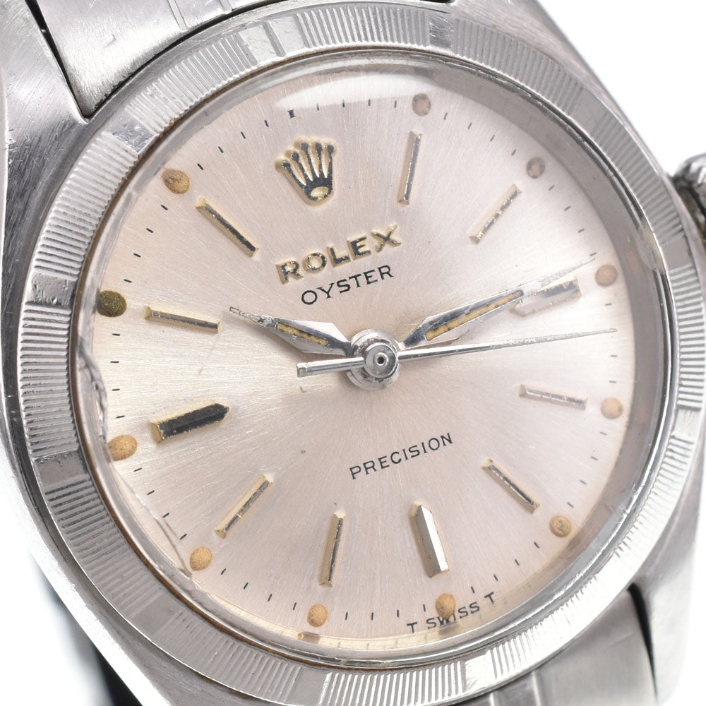 ROLEX Oyster Precision 6411 vintage Cal.1310 Silver Dial Hand Winding Ladies
 Watch G#149895