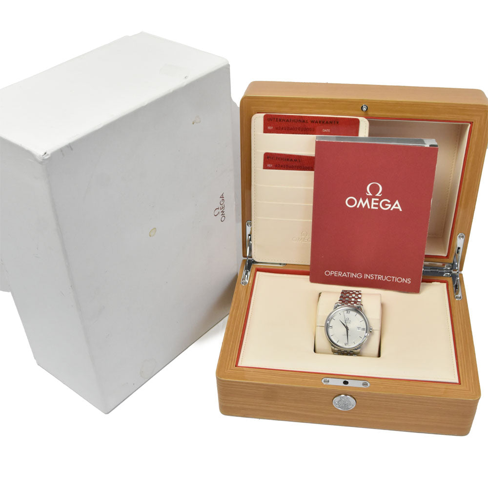 with paper OMEGA Devil Prestige Co-Axial 424.10.40.20.02.003 Silver Dial Automatic Men's
 Watch G#149899