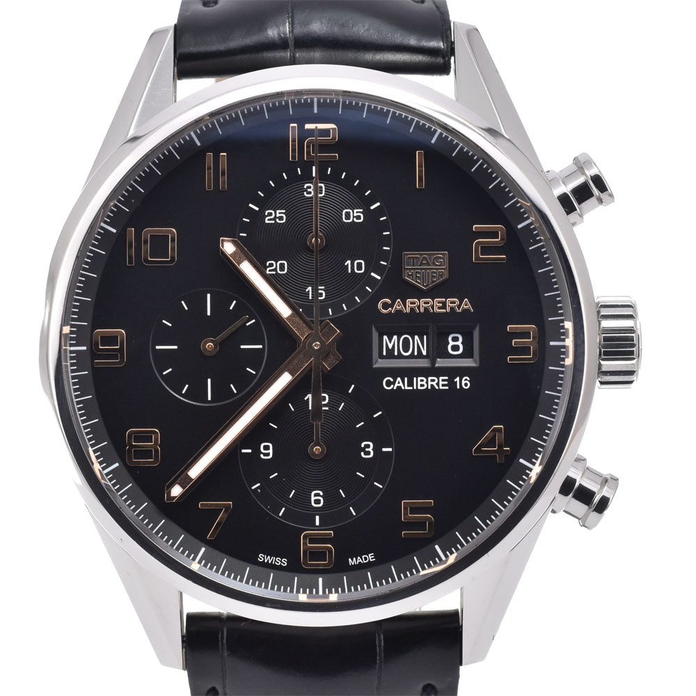 with paper TAG HEUER Carrera Caliber 16 CV2A1AB.FC6379 Chronograph day date black Dial Automatic Men's
 Watch G#149902