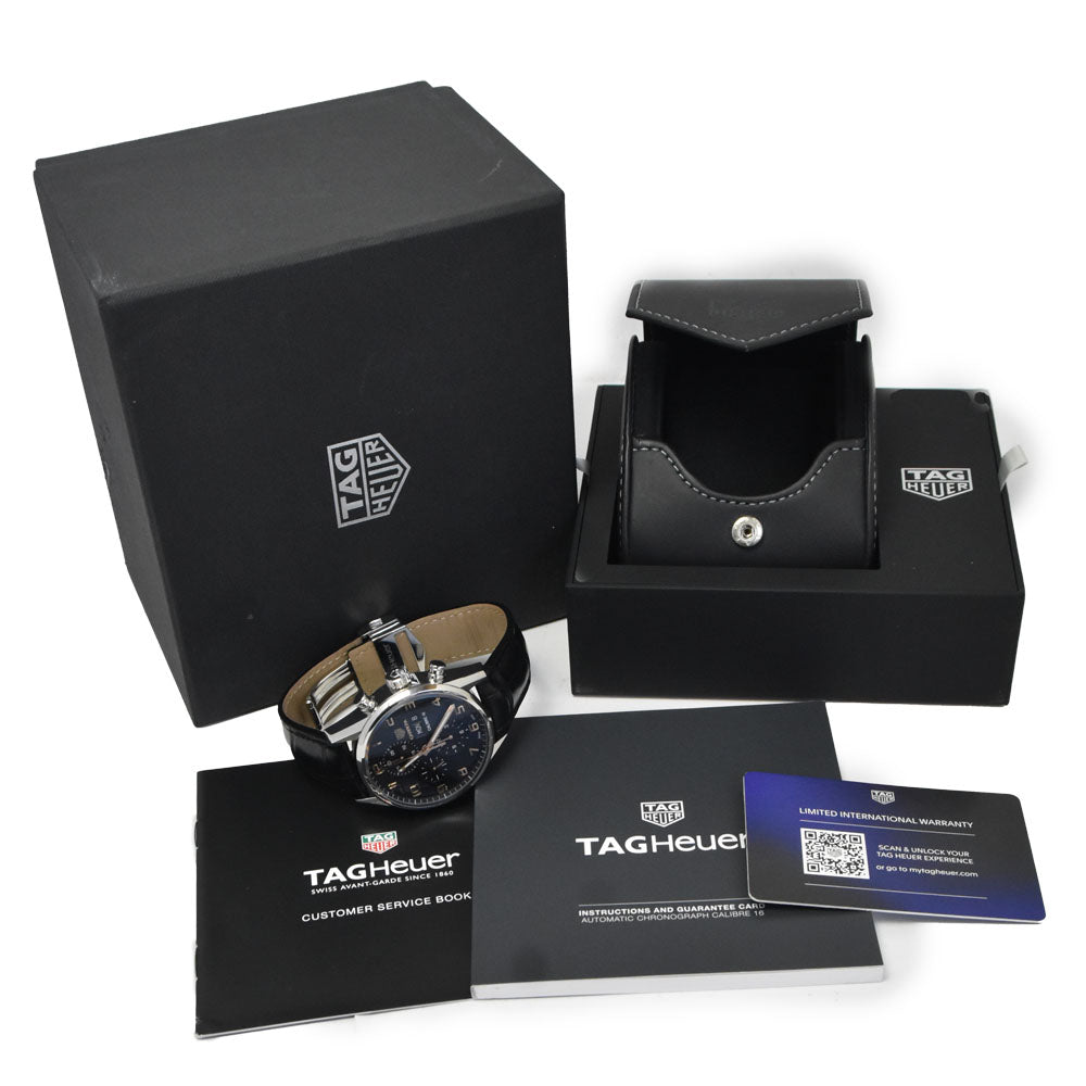 with paper TAG HEUER Carrera Caliber 16 CV2A1AB.FC6379 Chronograph day date black Dial Automatic Men's
 Watch G#149902