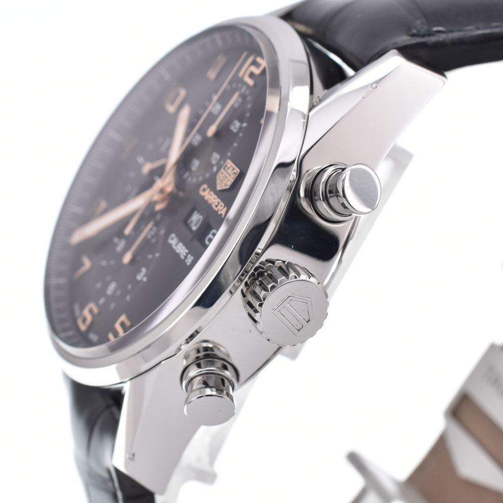 with paper TAG HEUER Carrera Caliber 16 CV2A1AB.FC6379 Chronograph day date black Dial Automatic Men's
 Watch G#149902
