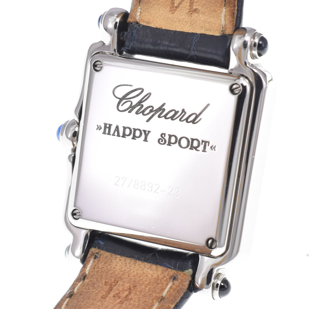 J*1様 RR827/ショパール　ハッピースポーツ　5Pダイヤ　27/8892- Chopard Happy Sports Square 27/8892-23 5PDiamond black Dial Quartz