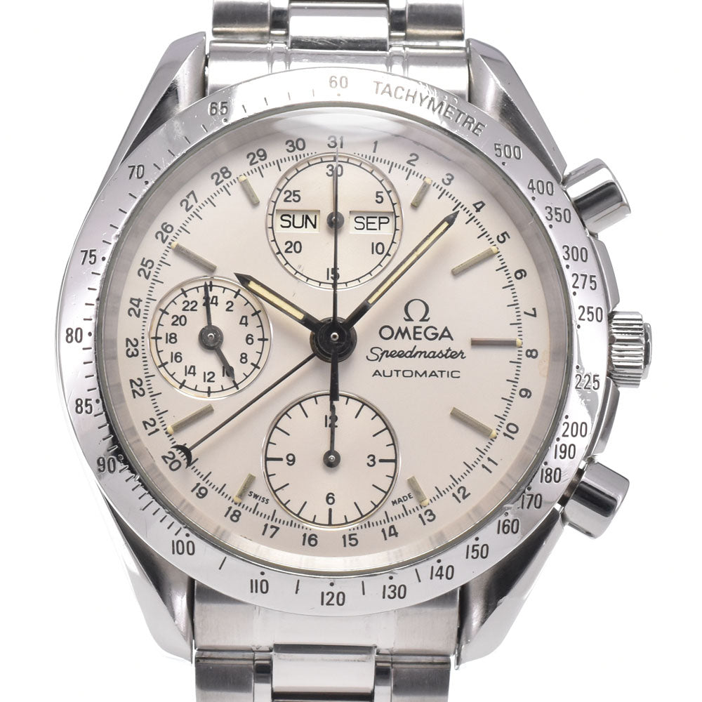 with paper OMEGA Speedmaster 3521.30 Triple calendar Silver Dial Automatic Men's
 Watch K#149907