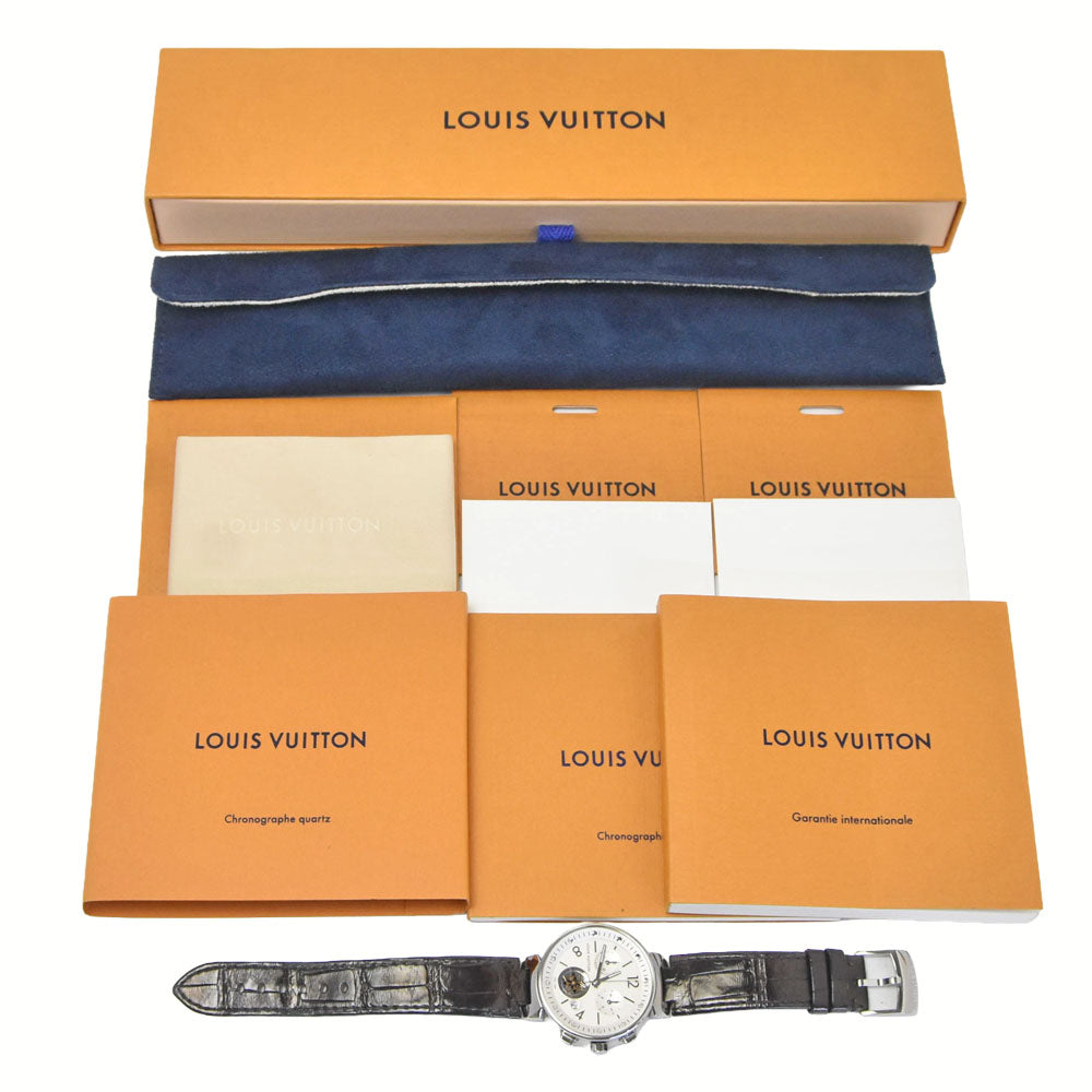 with paper LOUIS VUITTON Tambour Moon Star Q8G00 Silver Dial Quartz Unisex
 Watch G#149917