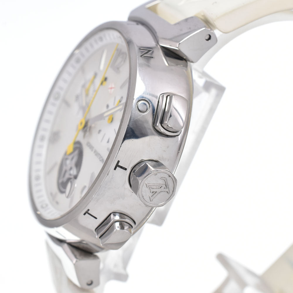 LOUIS VUITTON Tambour Lovely Cup Q11BA Chronograph Date White shell Dial Quartz Men's
 Watch G#149918