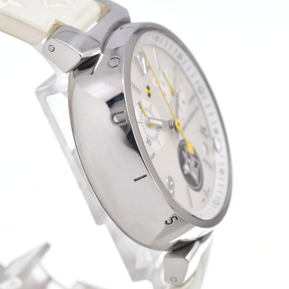 LOUIS VUITTON Tambour Lovely Cup Q11BA Chronograph Date White shell Dial Quartz Men's
 Watch G#149918
