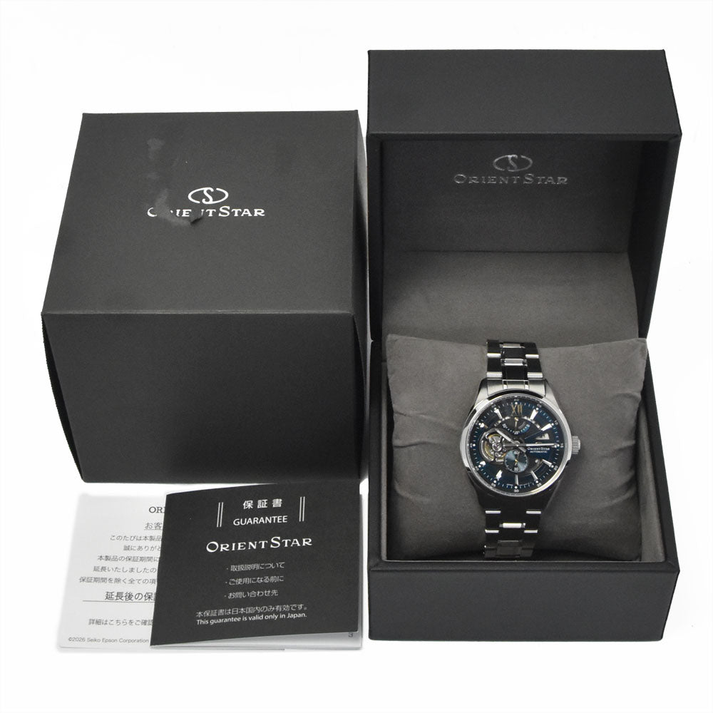 with paper ORIENT STAR Contemporary Collection F6R4-UAA0 Small second power reserve see-through back green Dial Automatic Men's
 Watch E#149925