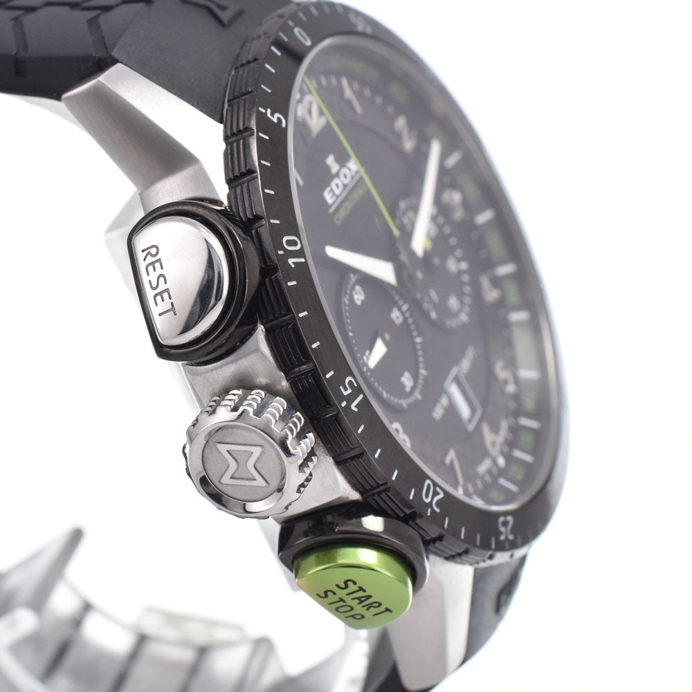 with paper EDOX Chrono Rally 1 10305-3NV-NV Chronograph Date black Dial Quartz Men's
 Watch G#149930
