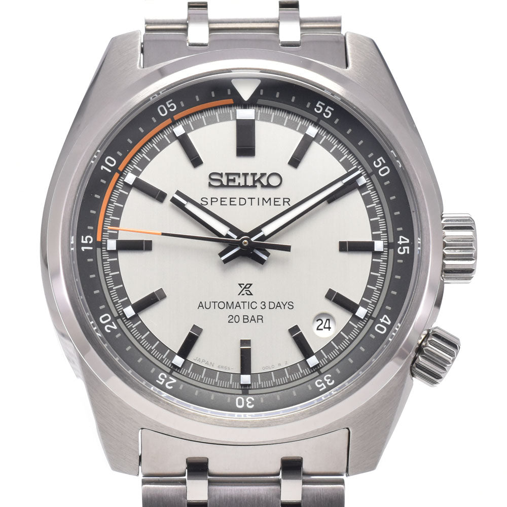 with paper SEIKO Prospex Speed Timer SBDC215/6R55-00L0 Date Silver Dial Automatic Men's
 Watch E#149936